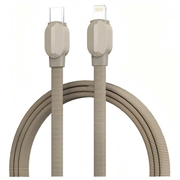 Ldnio LC212i flettet USB-C til Lightning-kabel med hurtigopladning - 2m, 30W - Titaniumguld