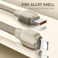 Ldnio LC211i flettet USB-C til Lightning-kabel med hurtigopladning - 1m, 30W - Titaniumguld