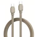Ldnio LC212C flettet USB-C-hurtigopladerkabel - 2m, 65W - titaniumguld
