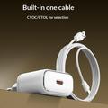Ldnio Q1415 45W USB-C PD GaN-hurtigoplader med 1.2m USB-C-kabel - hvid