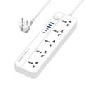 Ldnio SC5614 stikdåse med 5 stikkontakter og 6 USB-porte - 2m, EU-stik