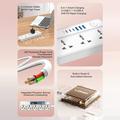 Ldnio SC5614 stikdåse med 5 stikkontakter og 6 USB-porte - 2m, EU-stik