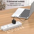 Ldnio SC5614 stikdåse med 5 stikkontakter og 6 USB-porte - 2m, EU-stik