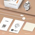 Ldnio SW02 Smartwatch til kvinder med pulsmåler og blodiltmåler – sølvfarvet