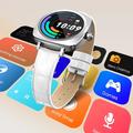 Ldnio SW03 smartwatch til kvinder med over 100 sportsfunktioner og sundhedsovervågning – sølvfarvet