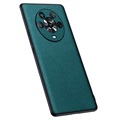 Læder Dækket Honor Magic4 Hybrid Cover - Grøn