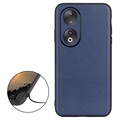 Honor 90 Læderbeklædt TPU Cover - Blå