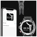Lemfo T92 Smartwatch med TWS Øretelefoner - iOS/Android - Sort