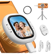 Lemorele R1021 Vlog-selfieskærm med Bluetooth-fjernbetjening - hvid