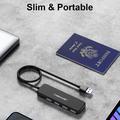 Lemorele TC55 Slim 4-ports USB 3.0-hub - sort