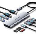 Lemorele TC91 10-i-1 USB-C-hub - Grå