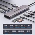 Lemorele TC91 10-i-1 USB-C-hub - Grå