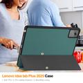 Lenovo Idea Tab Plus Tri-Fold Series Smart Folio-etui - Sortgrøn
