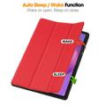 Lenovo Idea Tab Plus Tri-Fold Series Smart Folio-etui - rød
