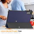 Lenovo Idea Tab Pro Gen 2 Tri-Fold Series Smart Folio-etui - mørkeblå