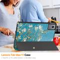 Lenovo Idea Tab Tri-Fold Series Smart Folio-etui - Hvide blomster