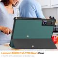 Lenovo Legion Y700 (Gen 5) Tri-Fold Series Smart Folio-etui - Sortgrøn