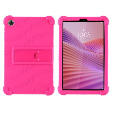 Lenovo Tab K9 silikoneetui med kickstand - Hot Pink