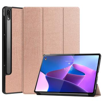 Lenovo Tab P12 Pro Tri-Fold Series Smart Folio Cover - Rødguld