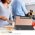 Lenovo Tab P12 Tri-Fold Series Smart Folio Cover - Rødguld
