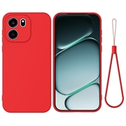 OnePlus Nord CE6 Flydende silikone cover med håndrem - Rød