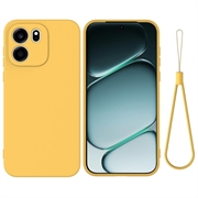 OnePlus Nord CE6 Flydende silikone cover med håndrem - Gul