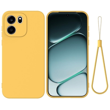OnePlus Nord CE6 Flydende silikone cover med håndrem - Gul