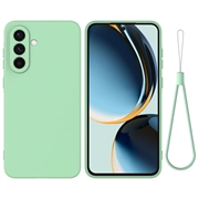 Samsung Galaxy S27 Flydende silikone cover med håndrem - Grøn