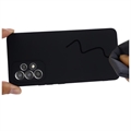 Samsung Galaxy A33 5G Liquid Silikone Cover med Strop - Sort