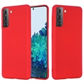 Samsung Galaxy S21 5G Liquid Silikone Cover med Strop