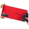 Samsung Galaxy S21 5G Liquid Silikone Cover med Strop - Rød