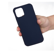 iPhone 12 Pro Max Liquid Silicone Cover - Navy Blå