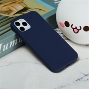 iPhone 12 Pro Max Liquid Silicone Cover - Navy Blå