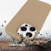 iPhone 16 Pro Liquid Silikone Cover - MagSafe Kompatibel - Ørken guld