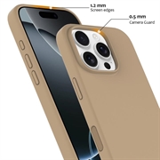 iPhone 16 Pro Liquid Silikone Cover - MagSafe Kompatibel - Ørken guld