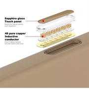 iPhone 16 Pro Liquid Silikone Cover - MagSafe Kompatibel - Ørken guld