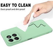 Honor X6c Flydende silikone cover med håndrem - grøn