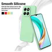 Honor X6c Flydende silikone cover med håndrem - grøn