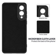 Samsung Galaxy S25 Edge Flydende silikone cover med håndrem - sort