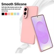 Samsung Galaxy S25 Edge Flydende silikone cover med håndrem - Pink