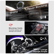 Lisen MagSafe-kompatibel magnetisk bilholder - sort