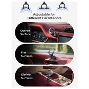 Lisen MagSafe-kompatibel magnetisk bilholder - sort