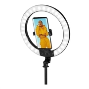LogiLink AA0156 LED-ringlys med selfie-stang/stativ og fjernudløser