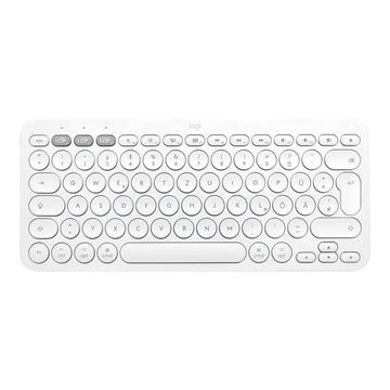 Logitech K380 trådløst Bluetooth-tastatur til flere enheder til Mac - nordisk layout - hvid
