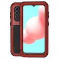 Love Mei Powerful Samsung Galaxy A32 5G/M32 5G Hybrid Cover - Rød
