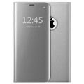 Luksus Mirror View iPhone 7/8/SE (2020)/SE (2022) Flip Cover - Sølv