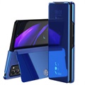 Luksus Mirror View Samsung Galaxy Z Fold2 5G Flip Cover - Blå