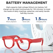 M01S AI Smarte briller med realtidsoversættelse og HD-kamera - rød