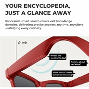 M01S AI Smarte briller med realtidsoversættelse og HD-kamera - rød