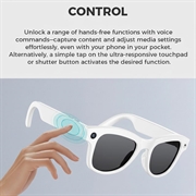 M01S AI Smarte briller med realtidsoversættelse og HD-kamera - hvid